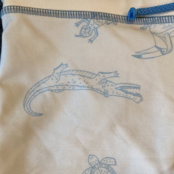 Boys Dotdotsmile cream blue alligator snake toucan swim shorts size 7 - NWT - Picture 5 of 11